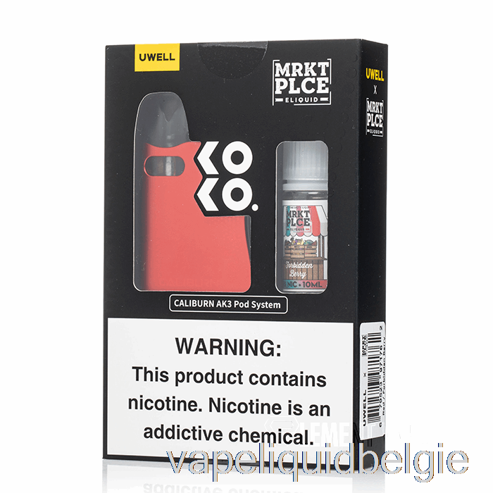 Vape Smaken Uwell X Dv Caliburn Ak3 Kit + 50mg Nic Salt [rood] Mrkt Plce - Verboden Bes